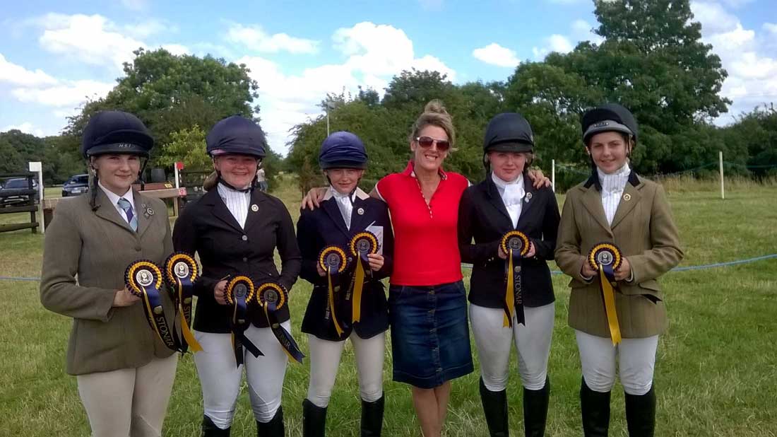 Pony Club trainer Marie Ryan with successful Pony Club team